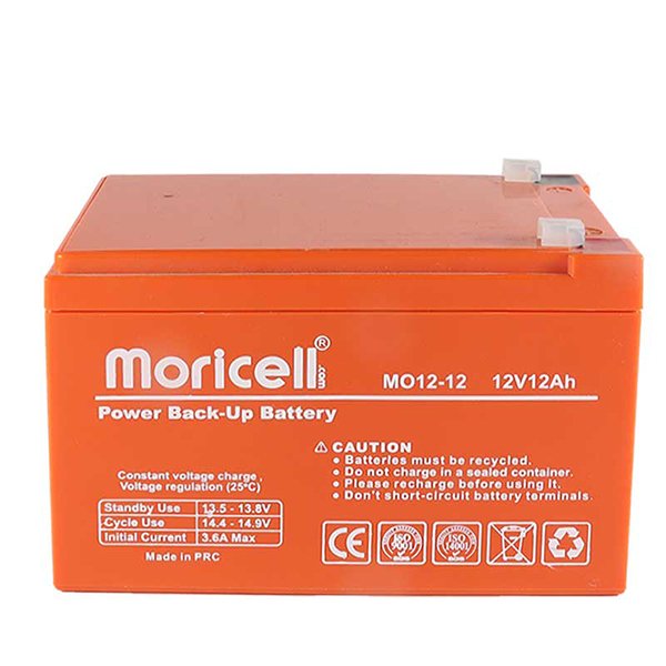 12v-12a.jpg باتری موریسل 12 ولت 12 آمپر ساعت Moricell - تصویر 1